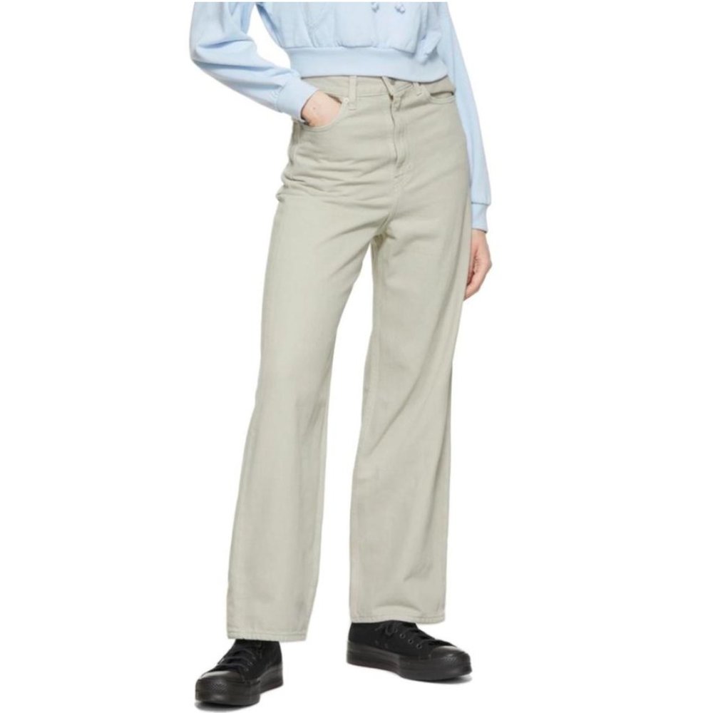 LEVI’S beige loose high rise wide leg jean